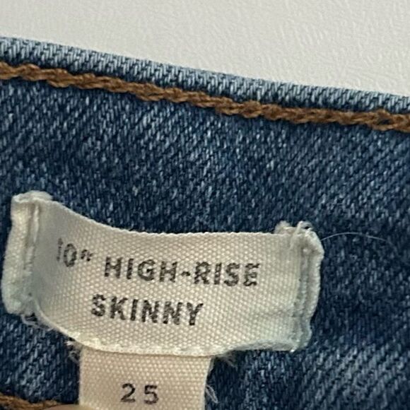 Madewell High-Rise Skinny Jeans Button-Front Size 25 MSRP 135.00 - Picture 9 of 10